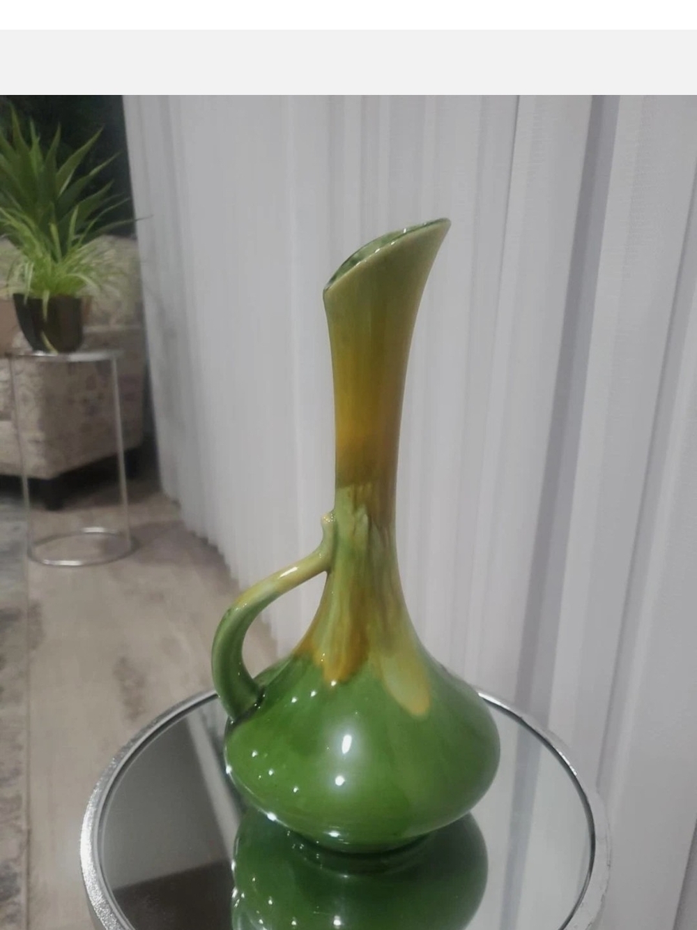 Hager Vintage Art Pottery Green Yellow